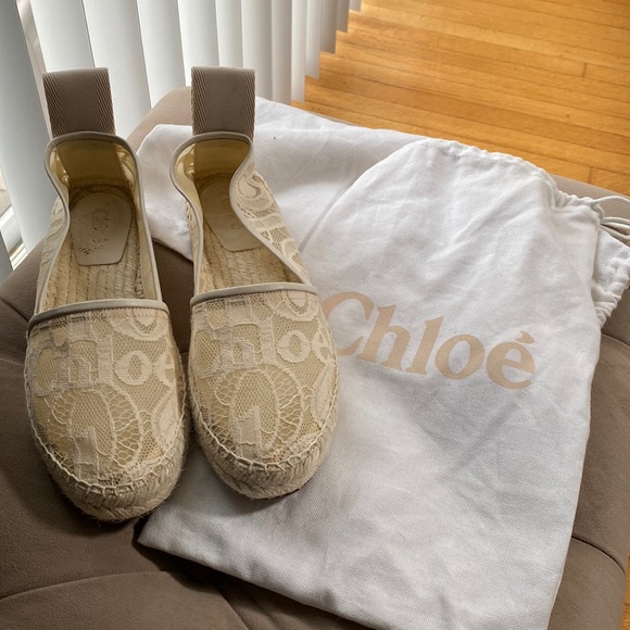 Chloe Shoes - Chloe embroidered espadrille